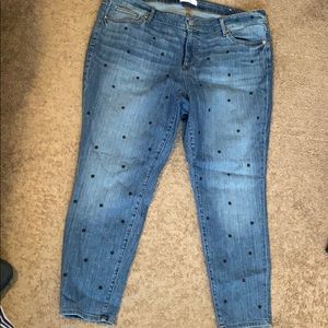 LOFT Modern Skinny Jean with black dot 20.